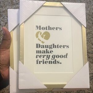 Source Unknown Gold and White Friendship Frame